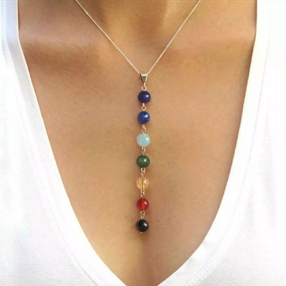 Multi Color Agate Gemstone Necklace